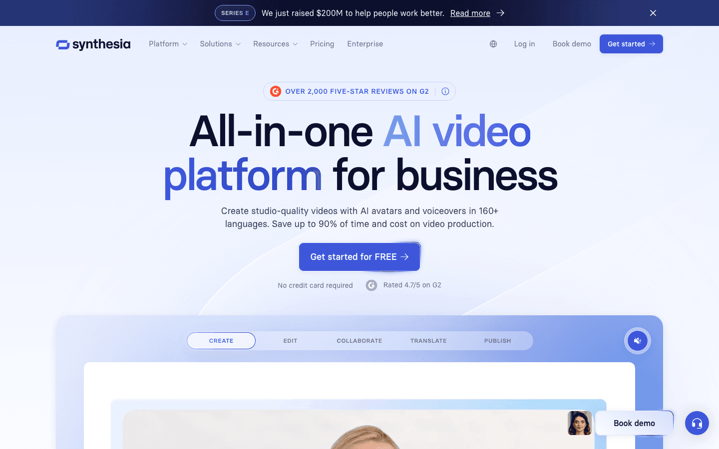 Synthesia product page
